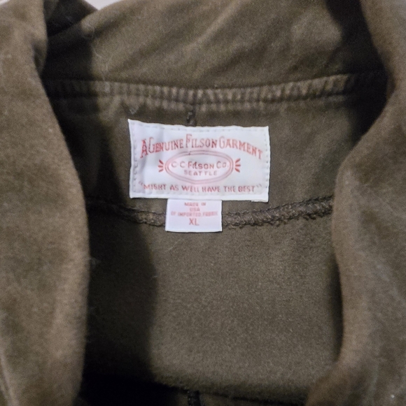 Filson Vintage XL Moleskin Cloth Zip Vest Style 151. A Rugged Heritage Piece - Picture 3 of 9